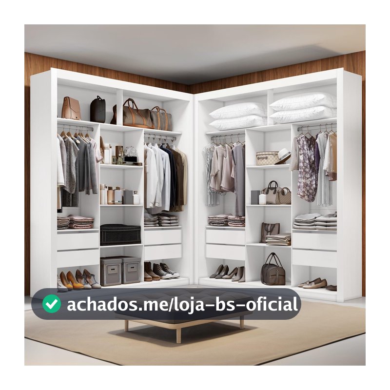 Closet Casal Premium 8 Gavetas 100% MDF Amoudi Móveis