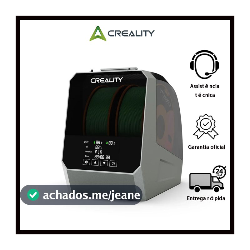 Secador de Filamento Creality Space Pi - Secagem PTC 360° para Impressão 3D Profissional 220V