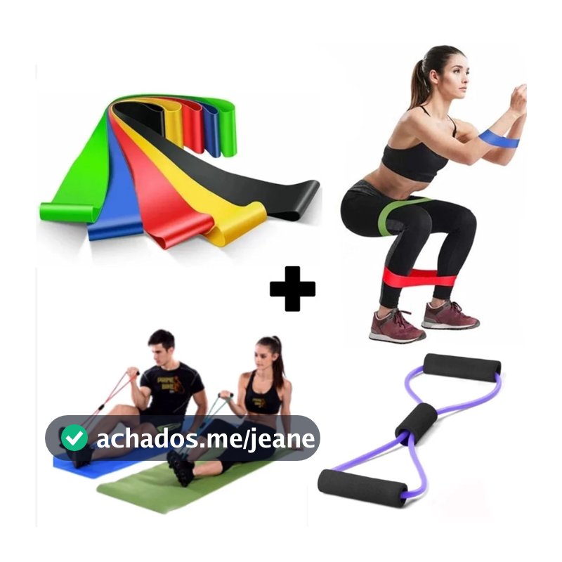 Elástico de Treino Mini Band / Elástico Tensão Extensor Exercício Treino Funcional Fisioterapia em Casa
