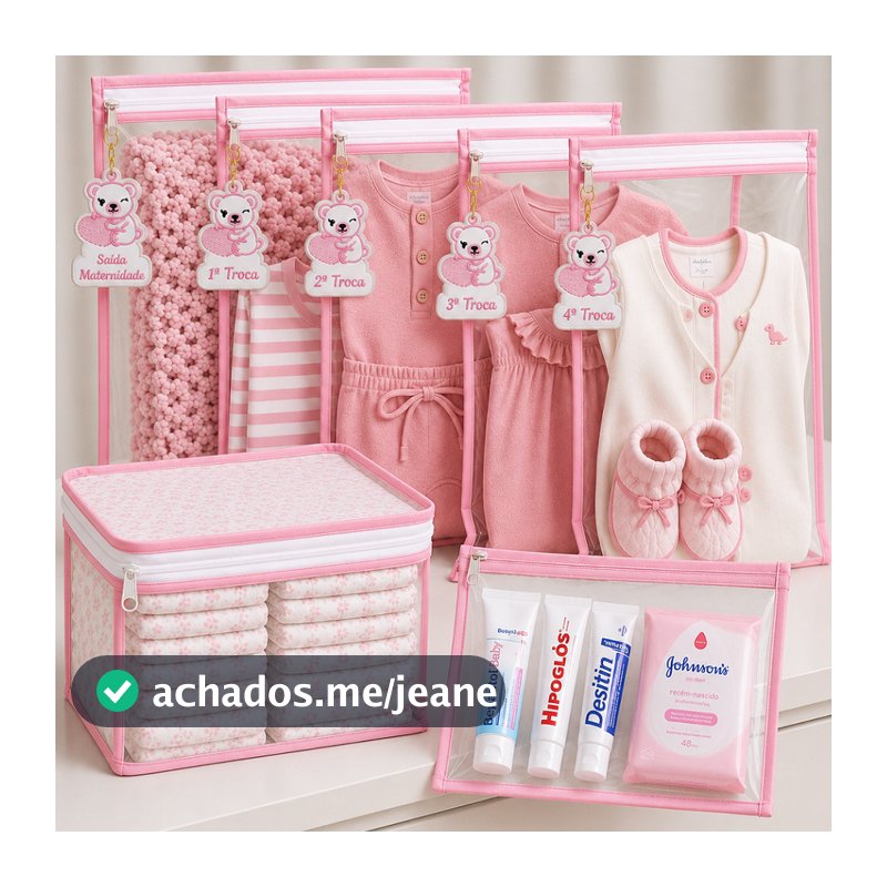 Kit Saquinhos Maternidade Bebê com Tags Organizador Roupas