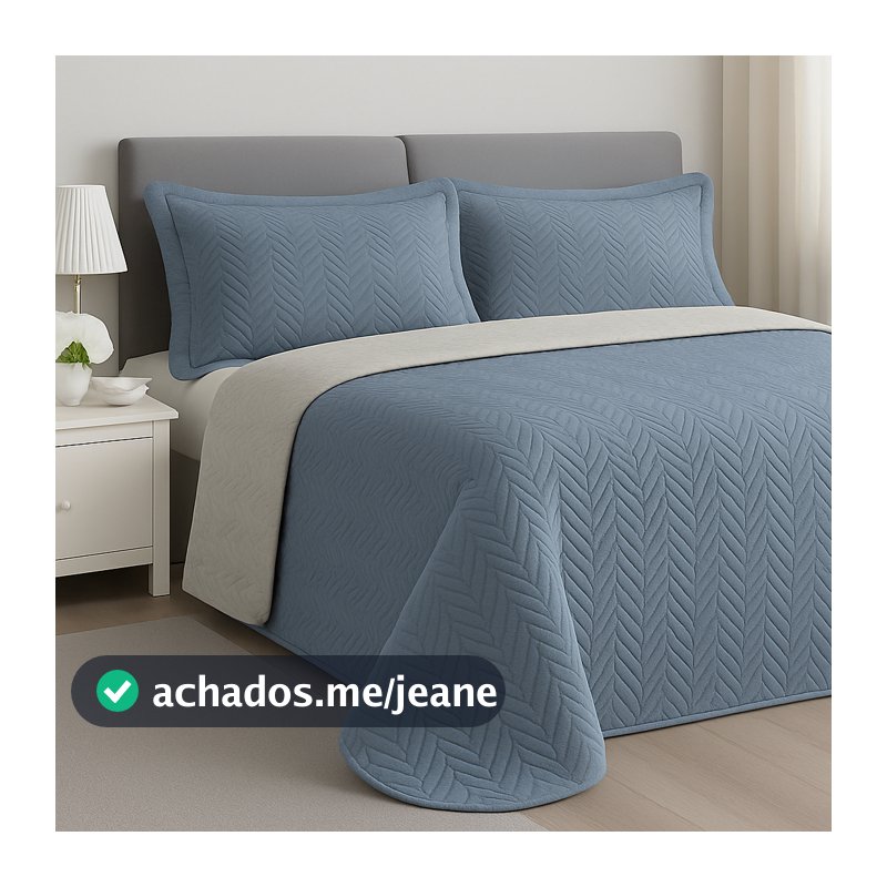 Kit Colcha Cobre Leito Casal Dupla Face 3 Peças Conforto para o seu Sono Perfeito Colcha Confortavel