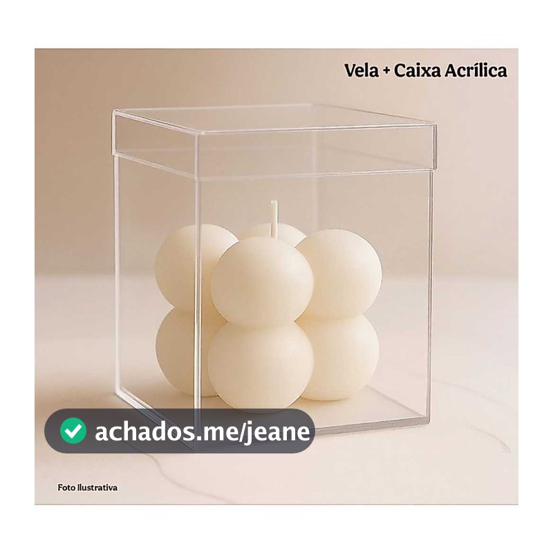 70 Velas Lembrancinha Mini Bubble 35g Vela Aromática Cera de Soja/Coco/Palma - Cor Cru