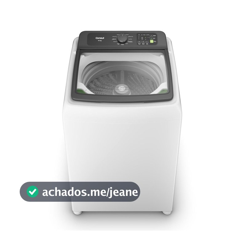 Máquina De Lavar Consul 15kg Com Modo Eco Branca CWN15AB - 127V
