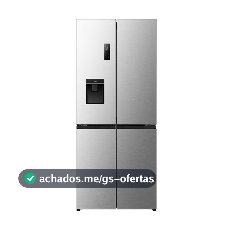 Geladeira Hisense Multidoor 460l Frost Free Inverter Inox