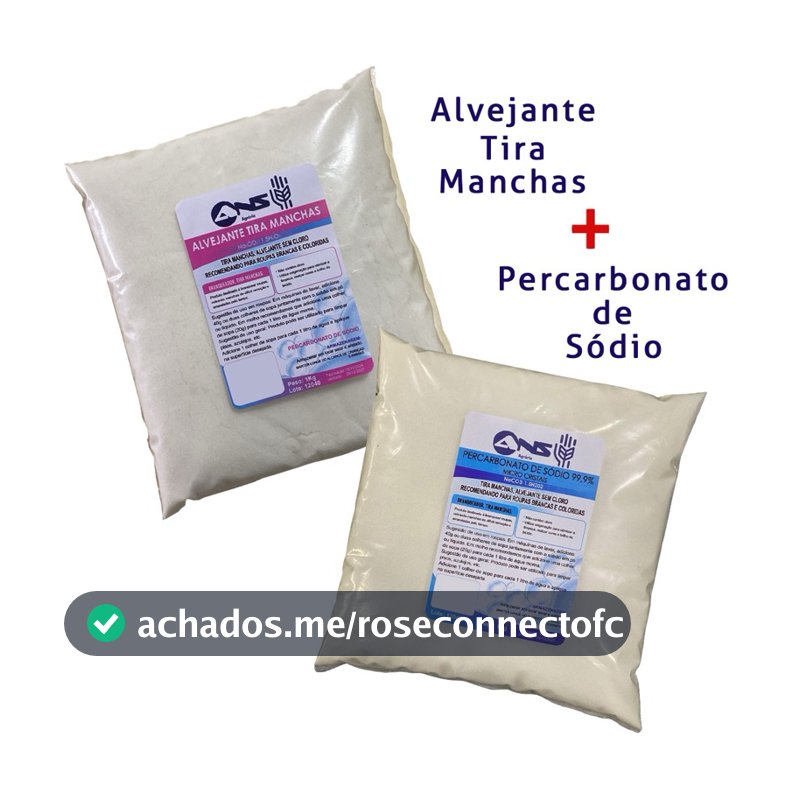 Tira manchas alvejante 1kg + Percarbonato de sódio 1kg