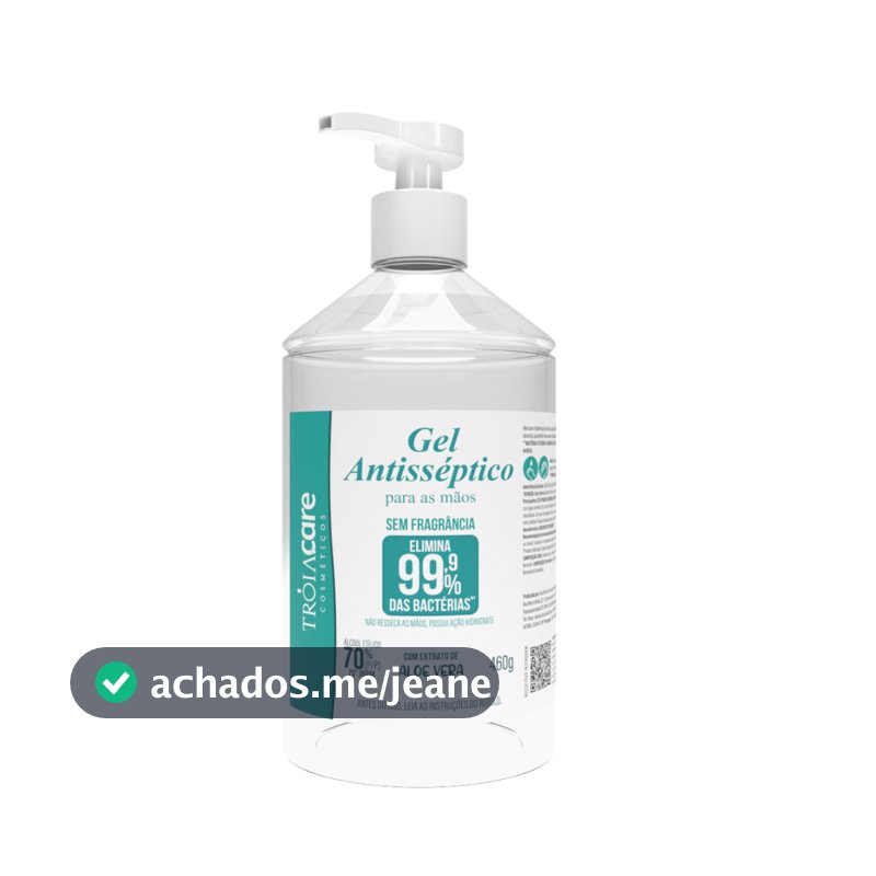 Álcool Gel Antisséptico Higienizante 500g Tróia Care