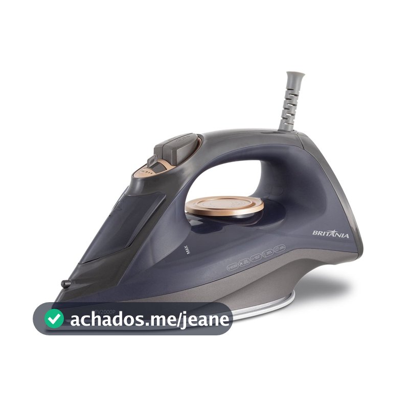 Ferro de Passar A Vapor Britânia BFV2000P Ceramic Azul 127V