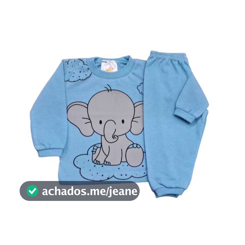 Conj de Blusa bebê longo com calça meia malha 100% algodão-2009