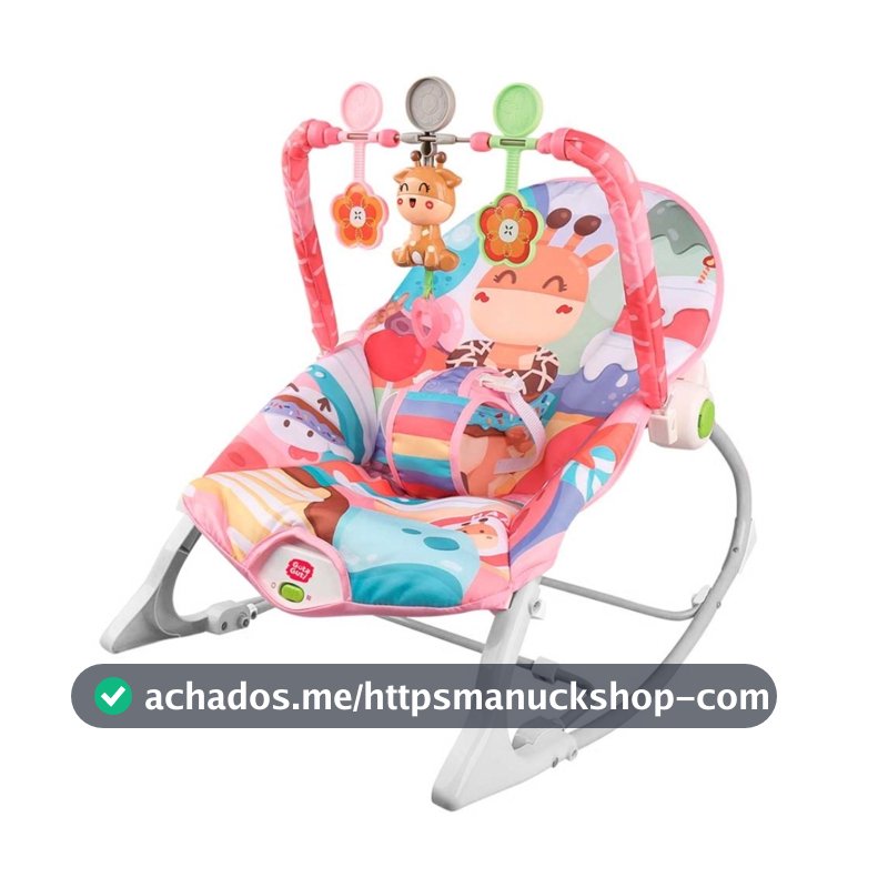 Cadeira de Descanso e Balanço P/ Bebê Baby Vibratória Com Musical e Brinquedos Didático Zippy Toys