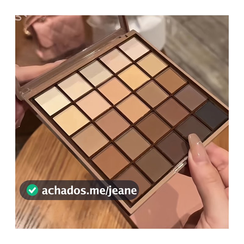 Paleta de Sombra dos Olhos, 25 Tons, Efeito Maquiagem Mate, Tons Cinza Neutro e Terra Marrom, Tons de Inspiração Café e Chocolate, Criar Maquiagem Tudo Combinado