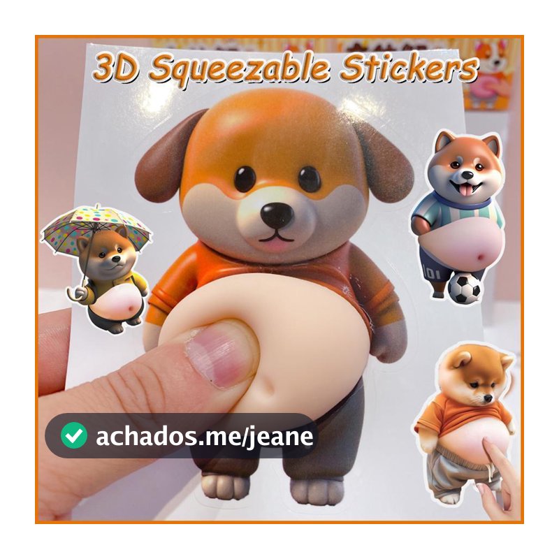 Adesivos Anticolisão Para Carro , 3D Espremíveis , 2 Peças , Adesivo Caminhão E Cachorro , cupionbr