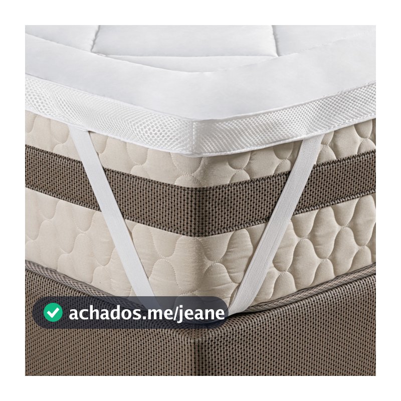 Protetor Cama Pillow Top 200 Fios Solteiro Casal Queen King Super Macio 600g/m2 Fibra Siliconizada