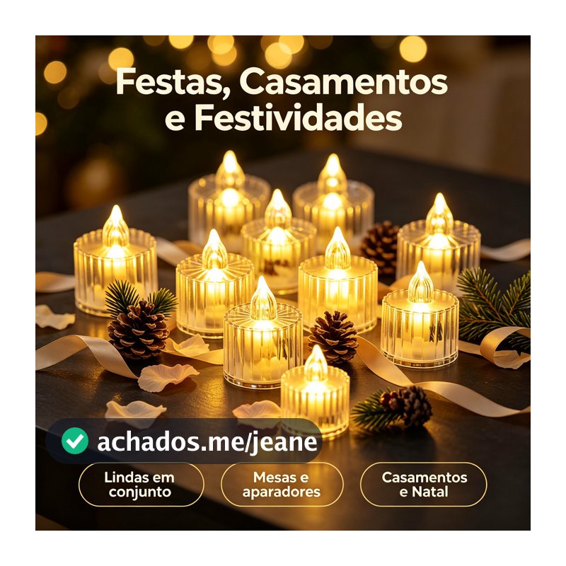 10 Velas De Led Decorativa Para Ornamentação De Festas e Qualquer Tipo De Eventos e Decoração De Casa