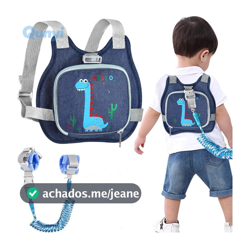 Trela De Pulso Anti-Perda Leash + Elo , Arreio Para Crianças Com , Cinto Assistente Bebês Segurar Bebê Fechado Enquanto