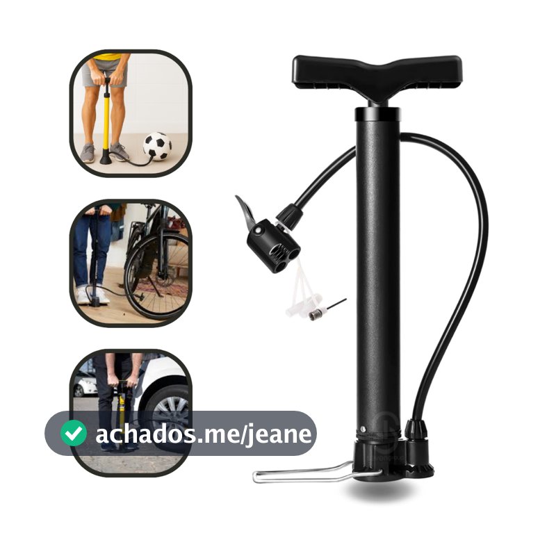 Bomba De Ar Encher Pneu Bicicleta Bola Moto Piscina Balão Forte Compacta e Leve