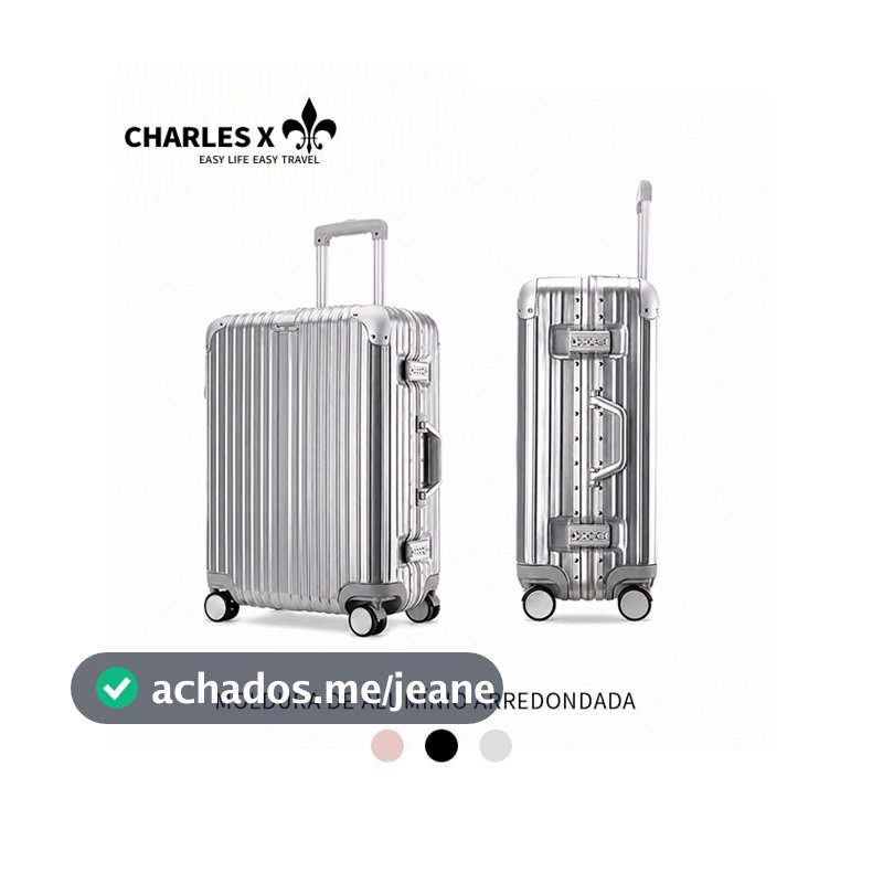 CHARLES X Mala de viagem com armação de alumínio resistente aquedas possui fechadura TSA e gancho