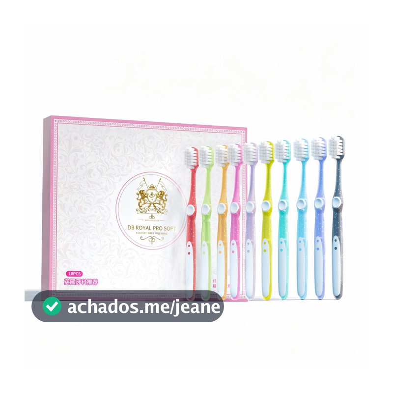 OralGos Escova Pro Soft – Kit 10 Unidades, Cerdas Alta Densidade,Cabo Antiderrapante