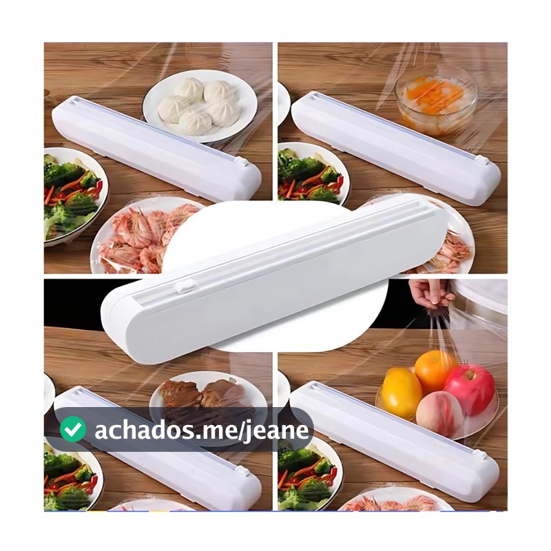 Cortador De Plástico Dispensador Filme Suporte Ajustável Dispenser Selador e Embalagem de Alimentos