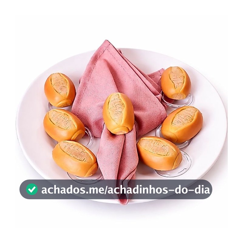 Porta Guardanapo Pão Francês em biscuit para mesa posta temática personalizado