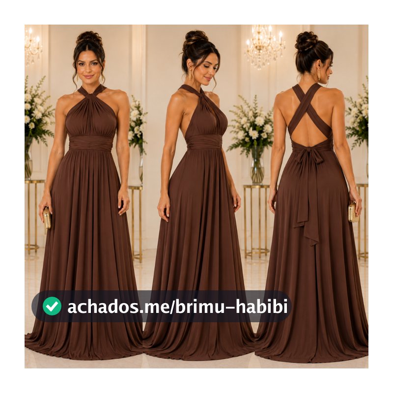 Vestido  Social Longo Feminino Multiformas Inifinity Madrinha Casamento Formatura Evento Festa