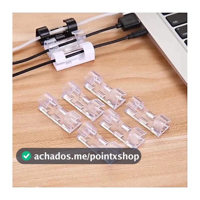 Kit Organizador de Cabos 9 mm para Cabos Grossos - HDMI • Fonte • Cabo Gamer • Cabo de Monitor - 20, 40 e 60 unid.