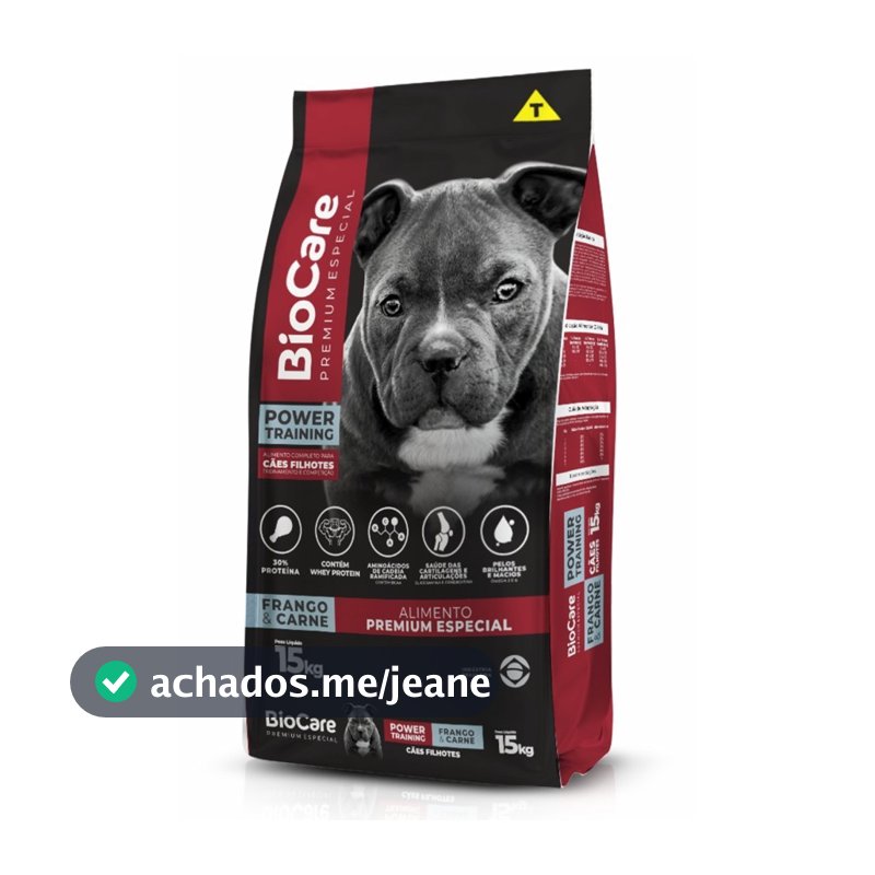 Ração BioCare Premium Especial Filhote - Power Training - Frango & Carne 15kg