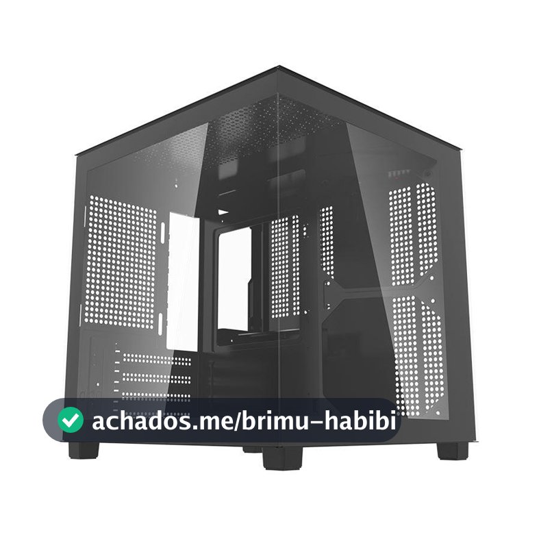Gabinete Gamer Aquário Aigo Apollo A275, Mini-Tower, Lateral de Vidro, Preto, AC-A275-B-HQ1