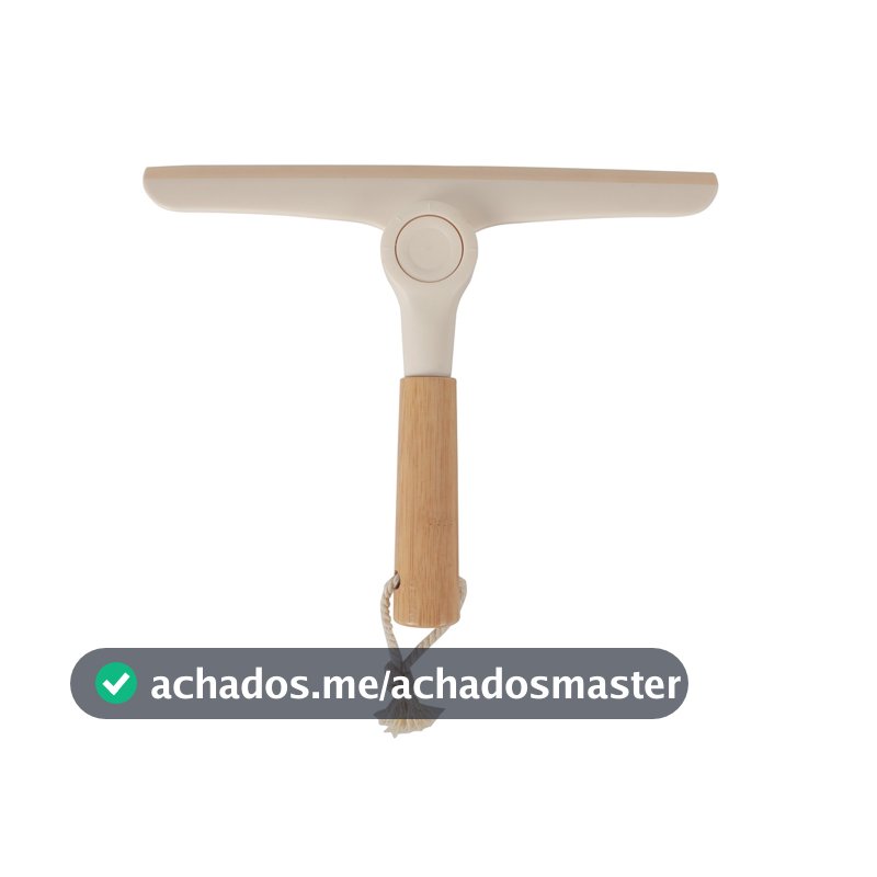 Rodo de Pia Dobrável com Cabo de Bambu Oikos Rodinho Off White Bege