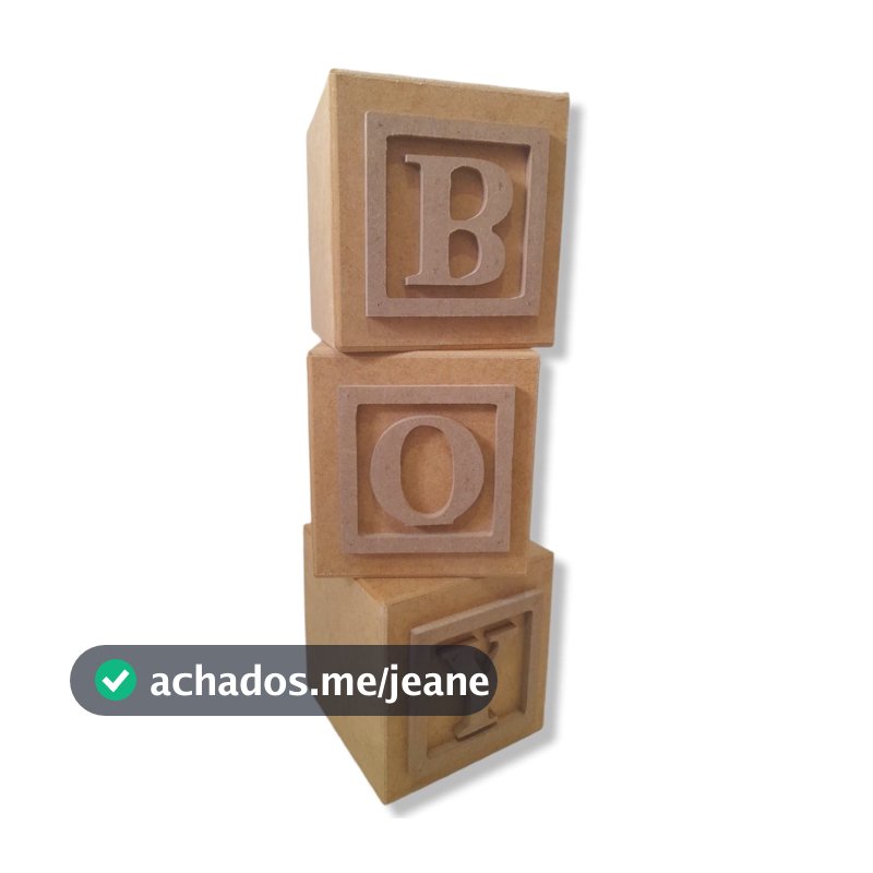 Cubos 12x12 Palavra BOY Decoração De Festa Chá Revelação Quarto Bebê Nicho Mesa