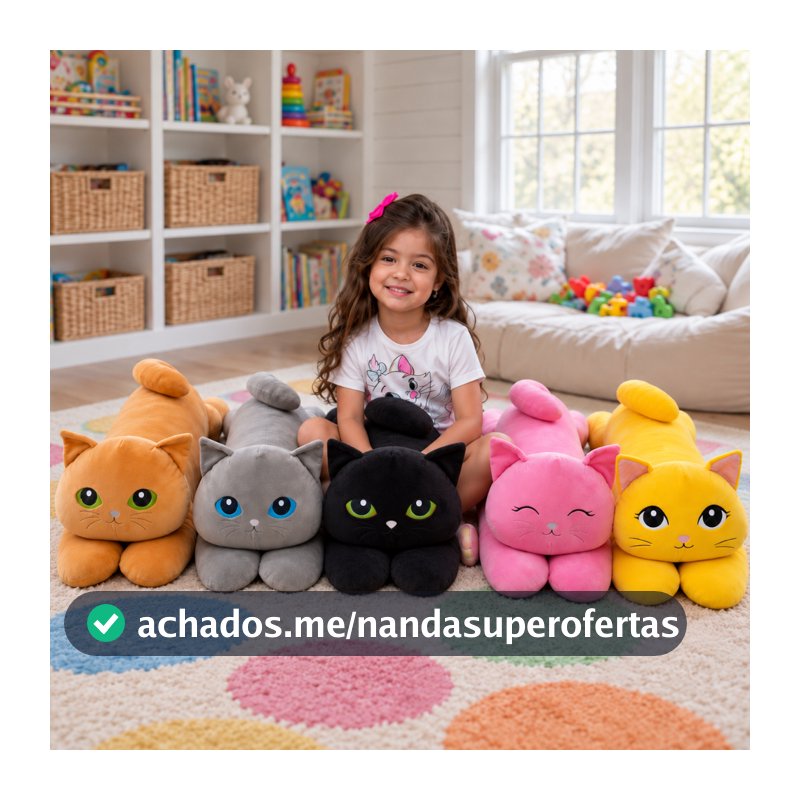 Xuxão Gato 1,10m Pelúcia Grande Almofada Corpo Inteiro Travesseiro Longo Macio Com Zíper