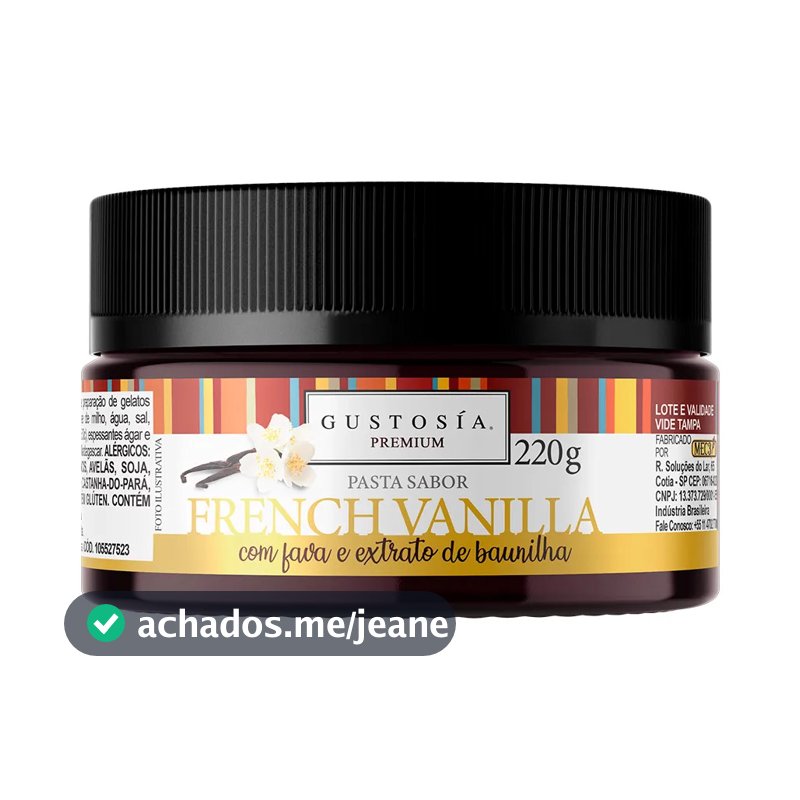 Pasta Saborizante Gustosia sabor French Vanilla 220g MEC3