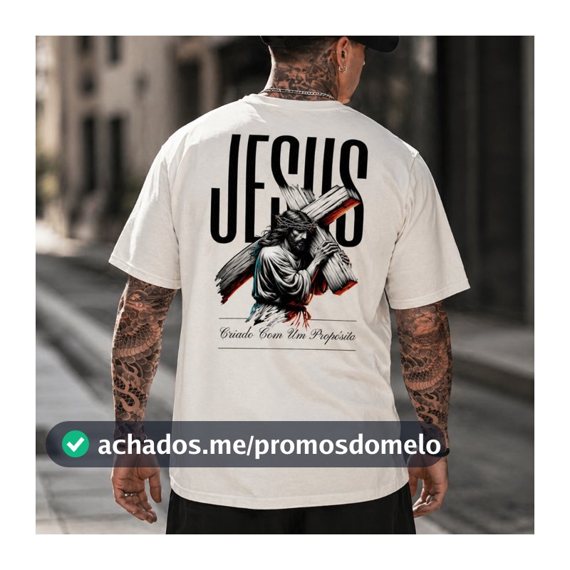 Camiseta Masculina Jesus Cristão Religiosa Igreja - Algodão Premium