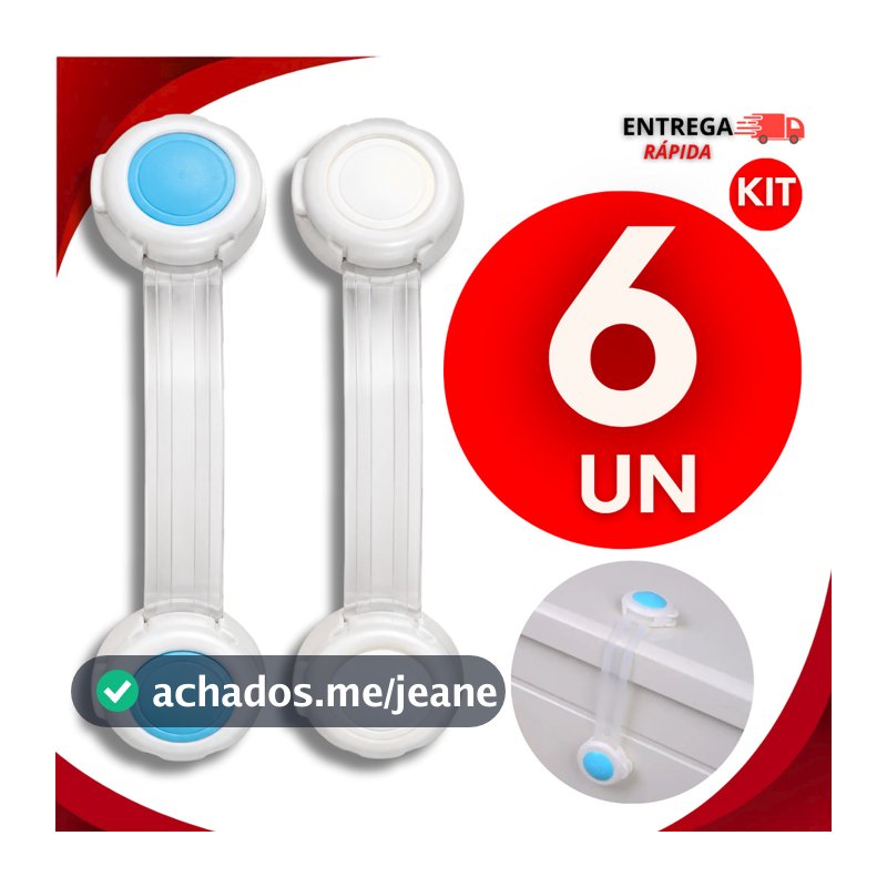 Travas De Proteção Gaveta Armário Geladeira Segurança Protetor Bebe Kit Qualidade Premium