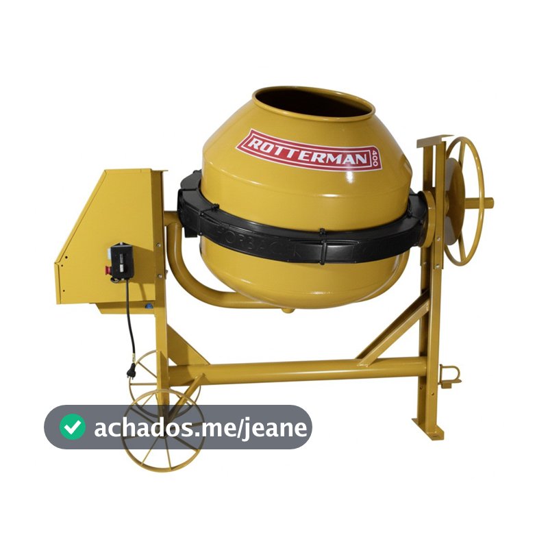 Betoneira 400 litros com motor e chave elet. NR12 Rotterman