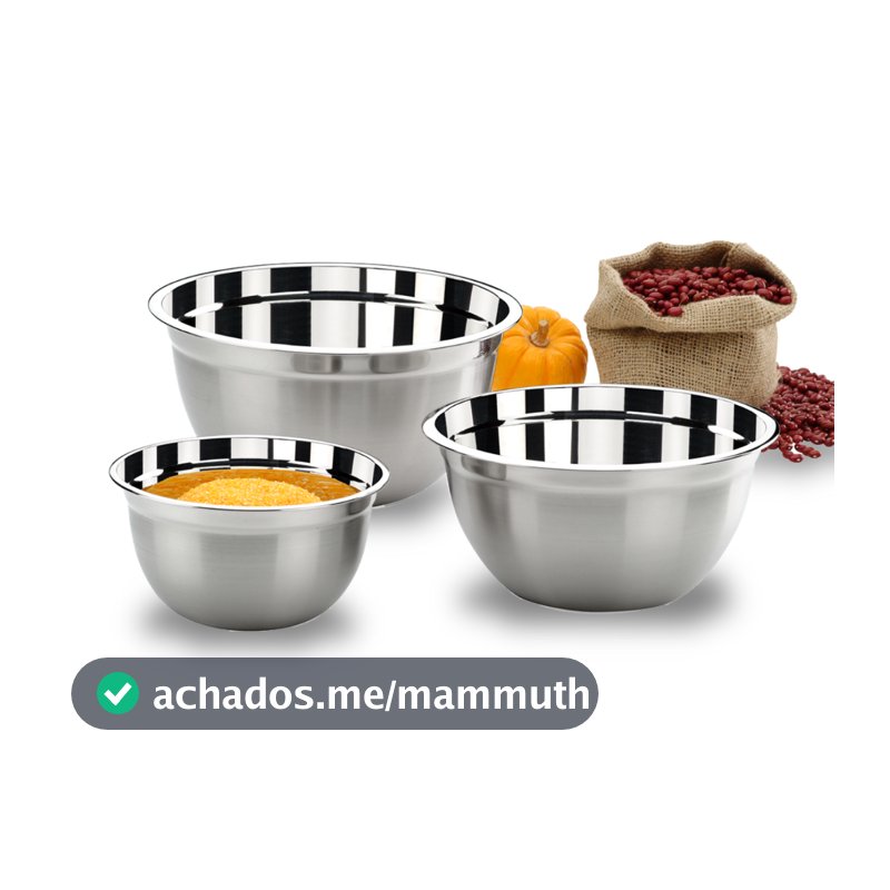 Conjunto De Tigelas Brinox Suprema 3 Peças Aço Inox