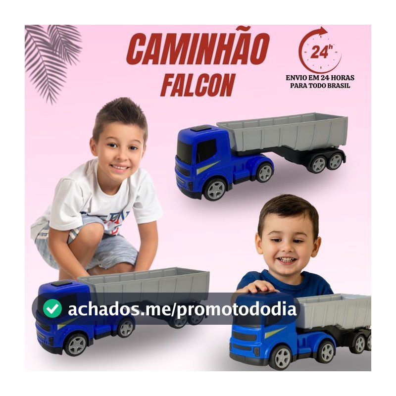 Caminhão Falcon Grande Basculante Brinquedo Menino - Usual Brinquedos
