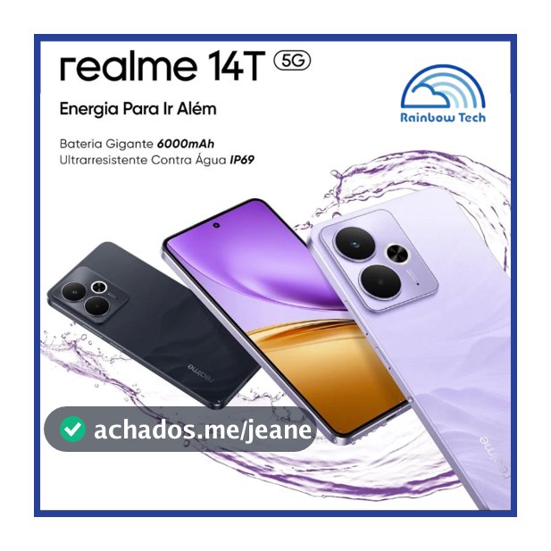 REALME 14T 5G 256GB + 8GB RAM 120 Hz CÂMERA 50MP 6000mAh NFC