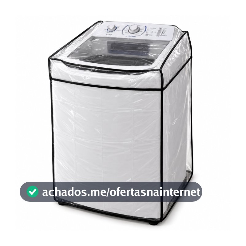 Capa Para Máquina de Lavar Roupa 8 a19kg Todos os Tamanhos e Marcas Pvc Cristal Transparente Com Elástico