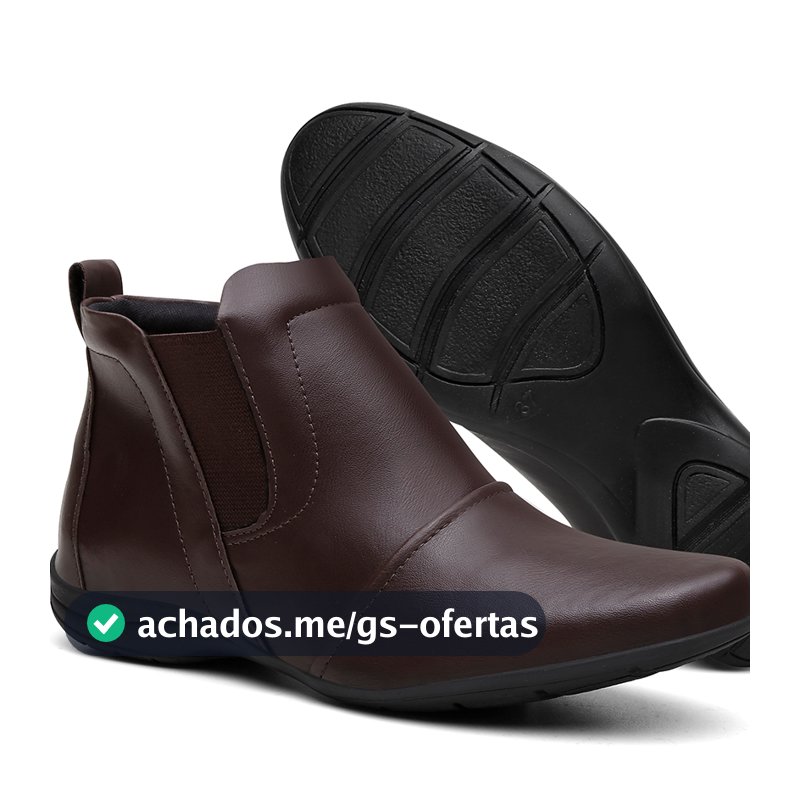 Bota Coturno Feminino Em Couro Sintético Calce Fácil Cano Curto Botinha Sem Salto Confortável