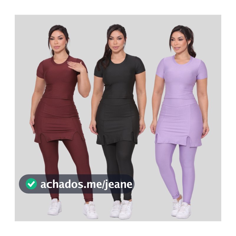 Conjunto Fitness Moda Evangélica Moderno Atividades Esportes