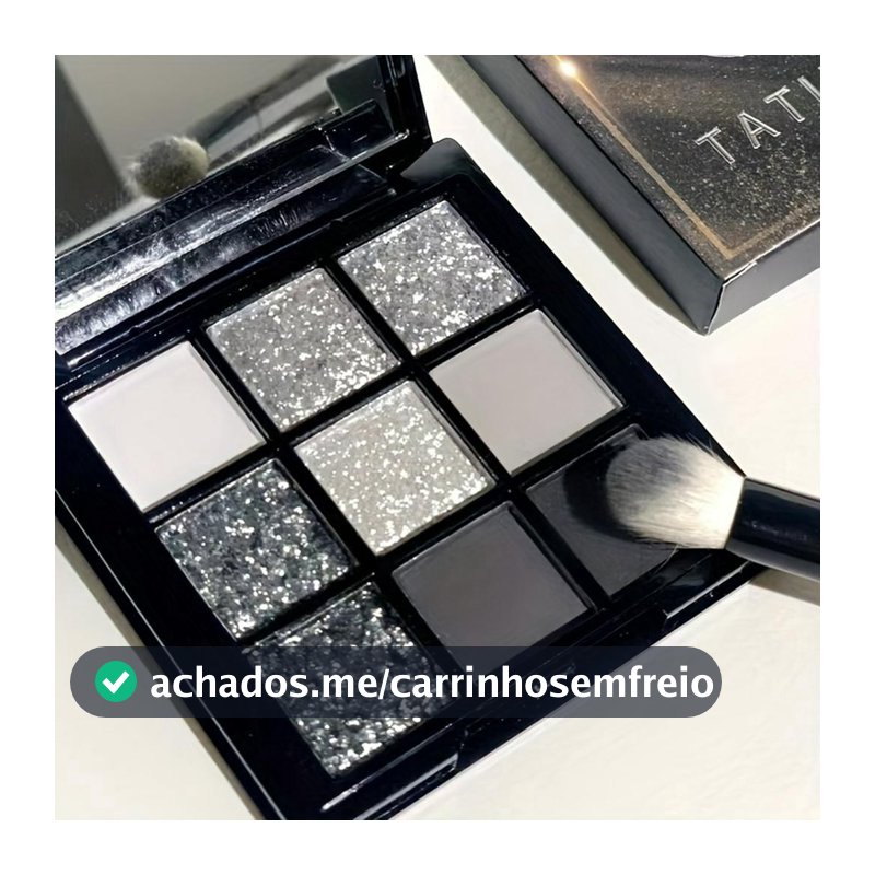 Sombra De Paleta De 9 Cores-Cinza Terroso Dourado Marrom Fosco Brilho Maquiagem