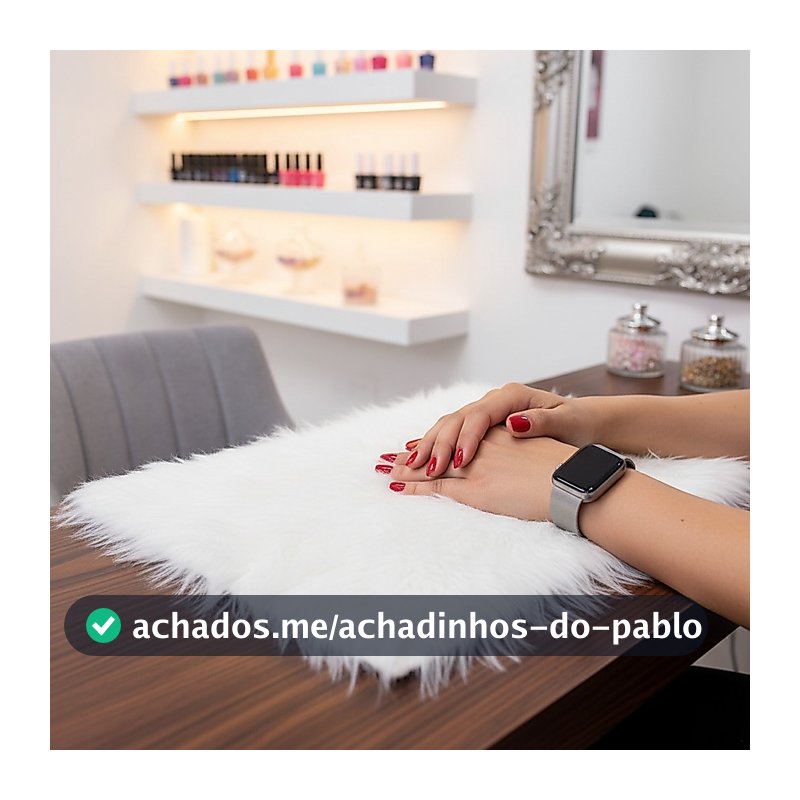 Tapete para Manicure Fotográfico Peludinho | Tapete Decorativo para Fotos de Unhas | Cenário de Mesa