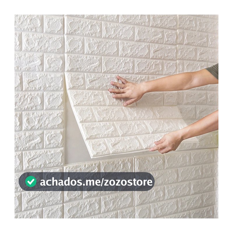 Kit Placas 3D Tijolinho Adesivo Parede Autocolante Lavável Banheiro Sala Cozinha Quarto