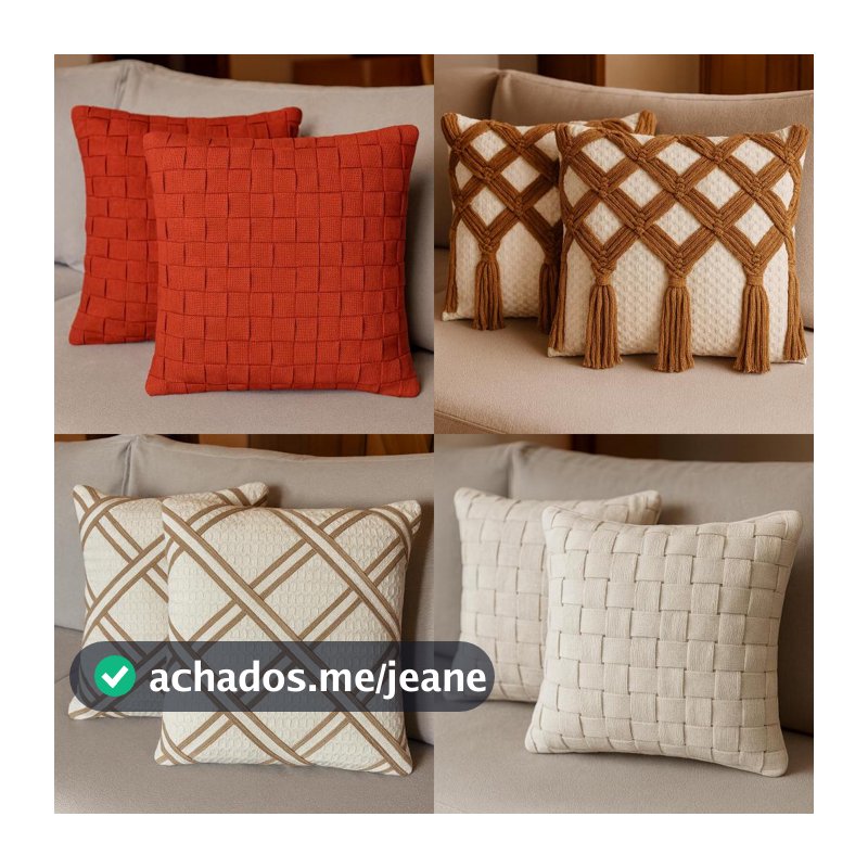Kit 2 Capas de Almofadas 45x45 Decorativas para sofá
