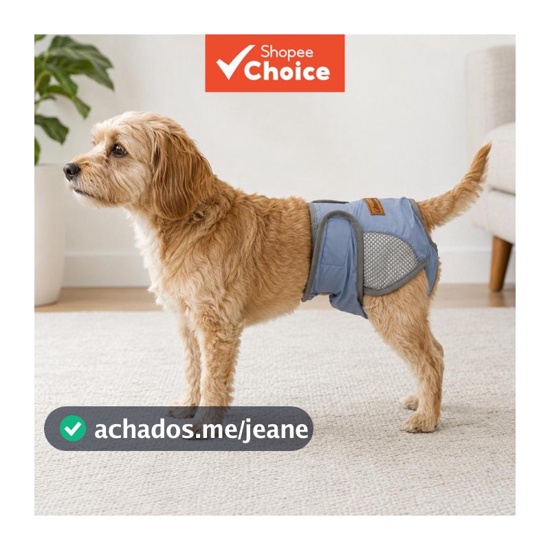 Calças De Fraldas Fisiológicas Para Cães Femininos Caminhada Ao Ar Livre , Anti-Assédio , Respirável , Ajustável , Recic