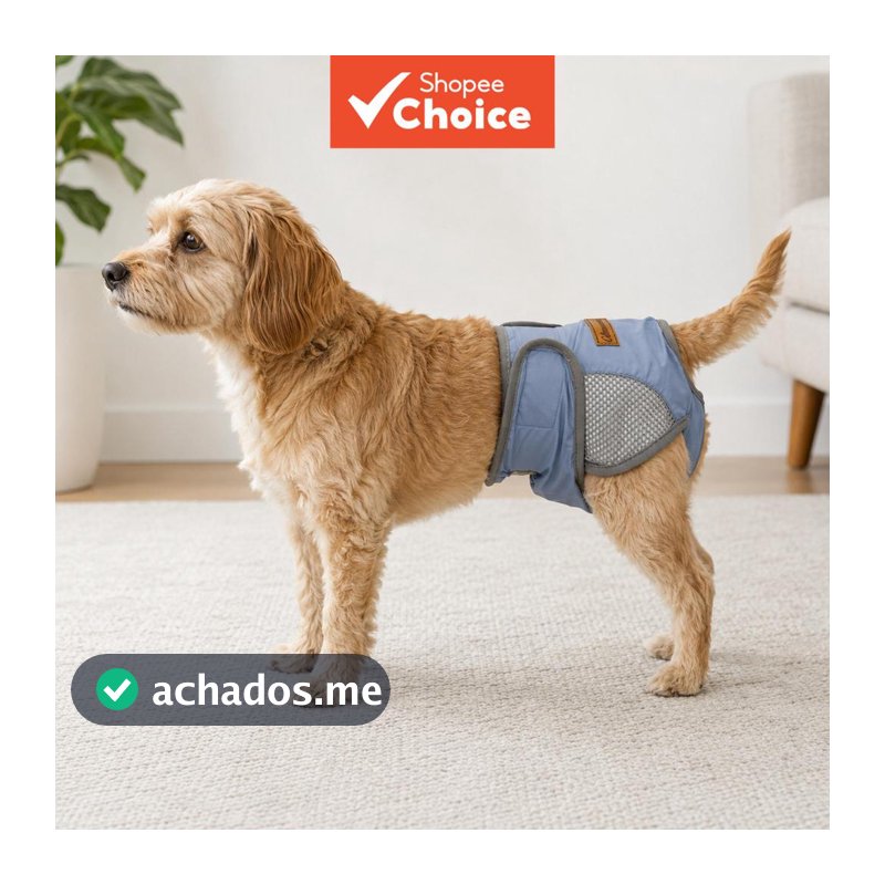 Calças De Fraldas Fisiológicas Para Cães Femininos Caminhada Ao Ar Livre , Anti-Assédio , Respirável , Ajustável , Recic