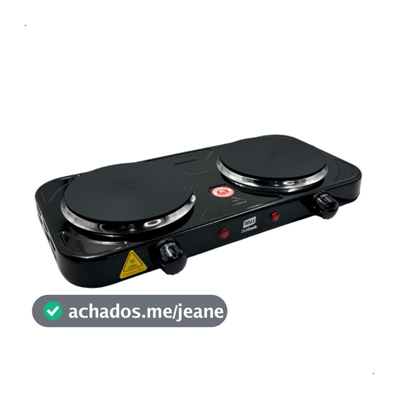 Fogão Elétrico Portátil 2 Bocas Ou 1 Boca Cooktop Mesa Inox com Controle de Temperatura 1000W/2000W