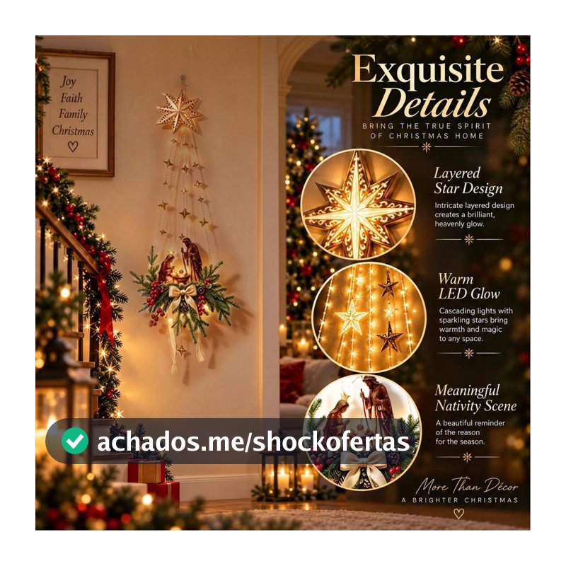 Presépio Decoração De Parede De Natal 2D Acrílico Estrela Pingente 30cm Arte Da Para Casa fuanbbr