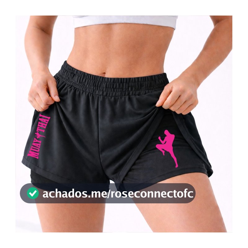 Short Compressão Feminino MUAY THAI 02 Corrida Treino Academia Esportes Conforto Fitness
