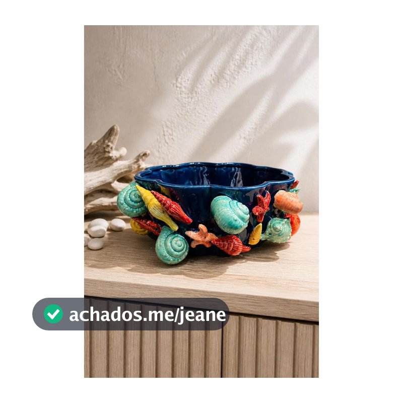 Vaso conchas em Porcelana